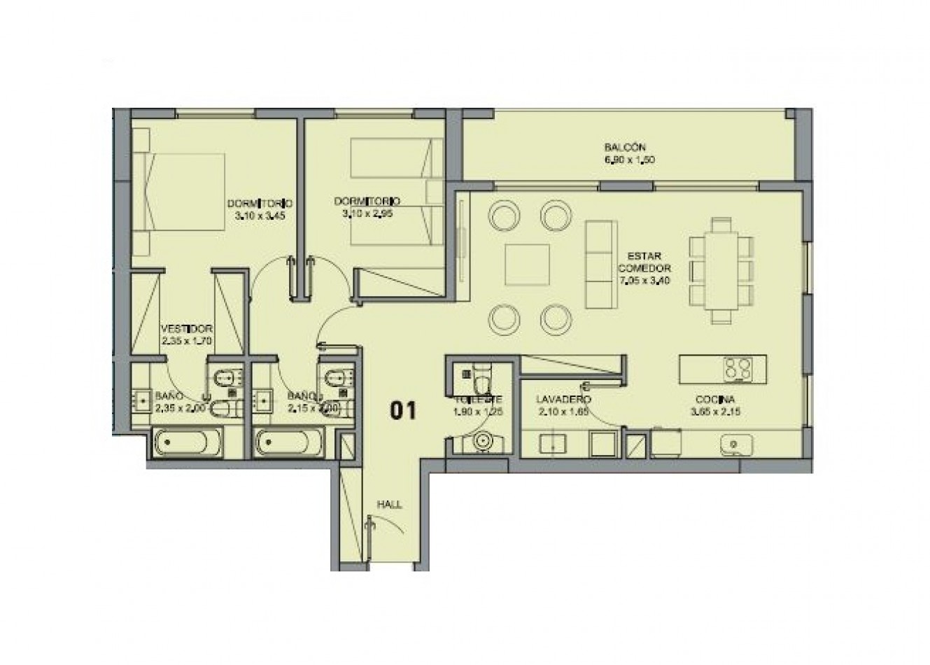 DPTO 2 HAB EN GARDEN CENTRAL TOWER - NEUQUEN